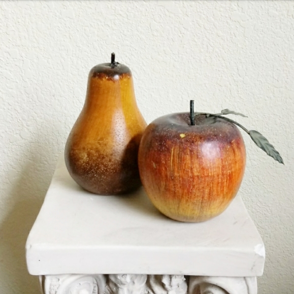 Rustic Boho Apple & Pear Fruit Decor - Picture 1 of 8